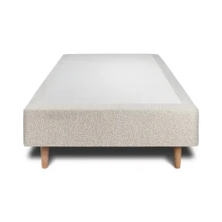 Sommeil De Plomb Lit avec tête de lit bouclette et sommier tapissier - Lit en bois massif Online