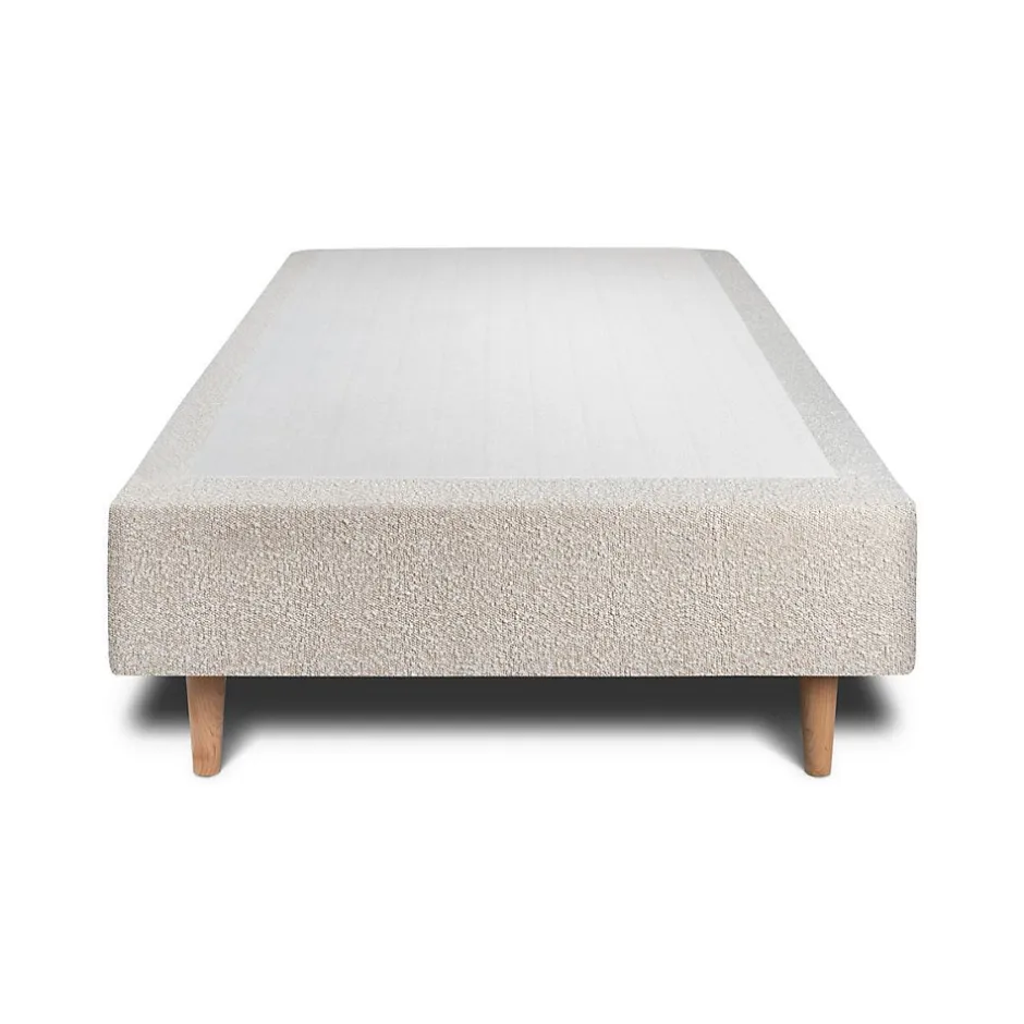 Sommeil De Plomb Lit avec tête de lit bouclette et sommier tapissier - Lit en bois massif Online