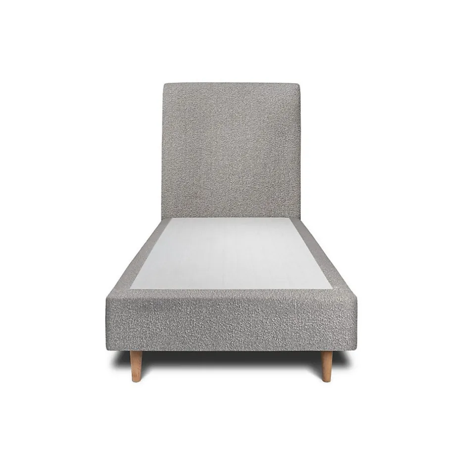 Sommeil De Plomb Lit avec tête de lit bouclette et sommier tapissier - Lit en bois massif