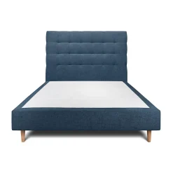 Sommeil De Plomb Lit avec tête de lit capitonnée tissu et sommier tapissier - Lit en bois massif Best