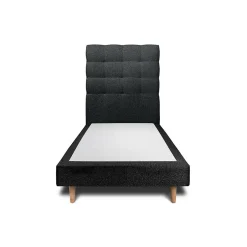 Sommeil De Plomb Lit avec tête de lit capitonnée et sommier tapissier - Lit en bois massif