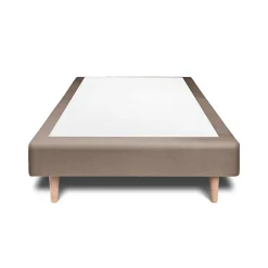 Sommeil De Plomb Lit avec tête de lit capitonnée velours et sommier - Lit en bois massif Online