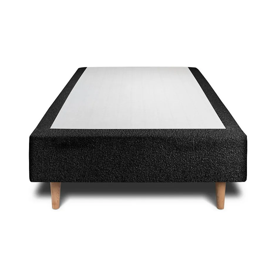Sommeil De Plomb Lit avec tête de lit capitonnée et sommier tapissier - Lit en bois massif New