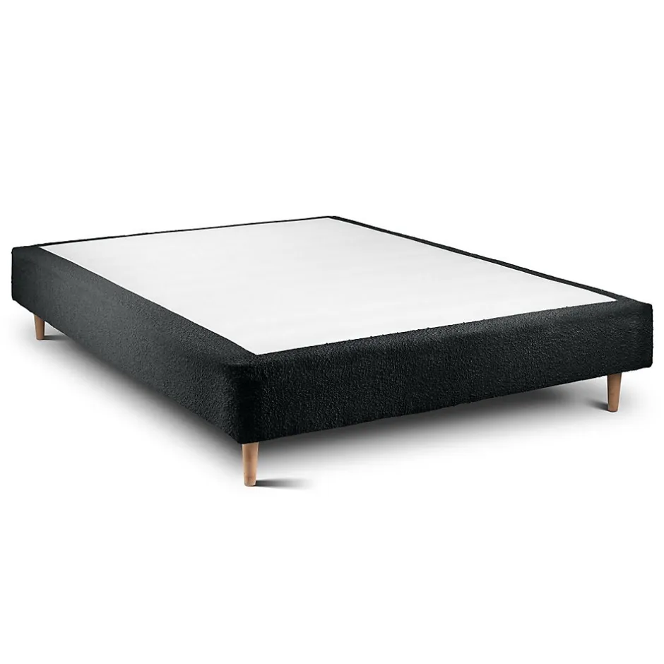Sommeil De Plomb Lit avec tête de lit capitonnée et sommier tapissier - Lit en bois massif