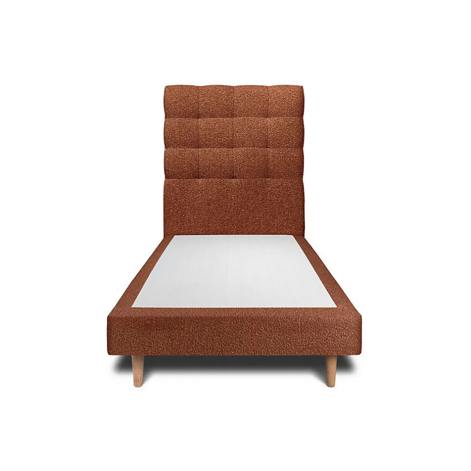 Sommeil De Plomb Lit avec tête de lit capitonnée et sommier tapissier - Lit en bois massif