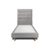 Sommeil De Plomb Lit avec tête de lit capitonnée et sommier tapissier - Lit en bois massif