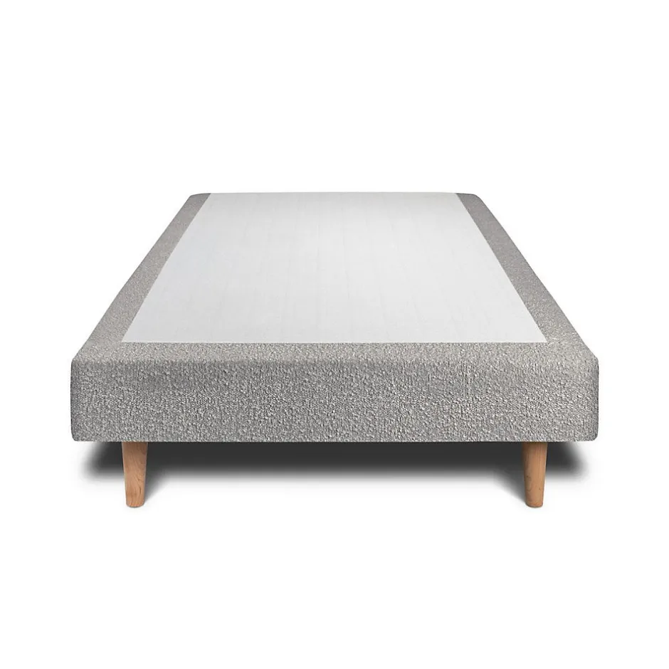 Sommeil De Plomb Lit avec tête de lit capitonnée et sommier tapissier - Lit en bois massif