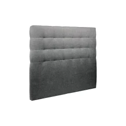 Sommeil De Plomb Lit avec tête de lit capitonnée tissu et sommier kit - Lit en bois massif