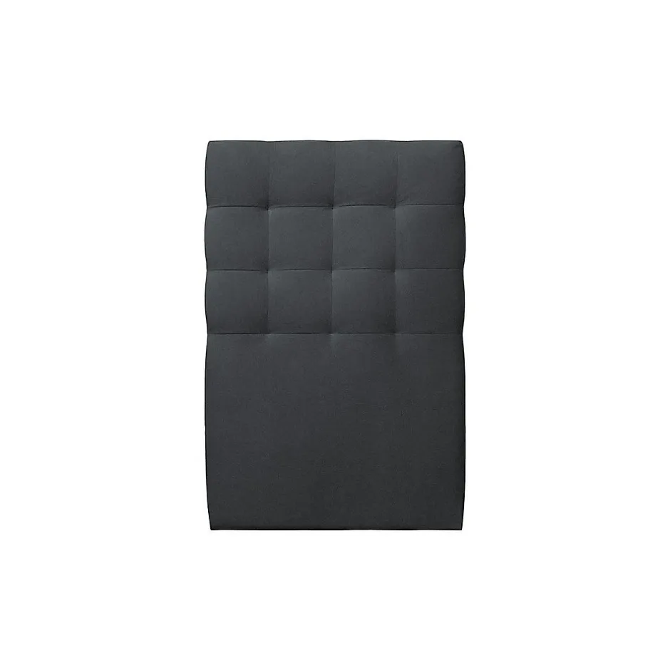 Sommeil De Plomb Lit avec tête de lit capitonnée velours et sommier kit - Lit en bois massif