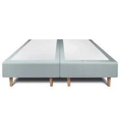 Sommeil De Plomb Lit avec tête de lit capitonnée velours et sommier - Lit en bois massif Hot