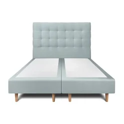 Sommeil De Plomb Lit avec tête de lit capitonnée velours et sommier - Lit en bois massif Hot