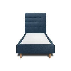 Sommeil De Plomb Lit avec tête de lit capitonnée tissu et sommier tapissier - Lit en bois massif Outlet
