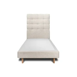 Sommeil De Plomb Lit avec tête de lit capitonnée et sommier tapissier - Lit en bois massif