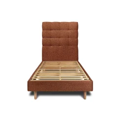 Sommeil De Plomb Lit avec tête de lit capitonnée et sommier kit - Lit en bois massif Clearance