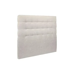 Sommeil De Plomb Lit avec tête de lit capitonnée tissu et sommier tapissier - Lit en bois massif