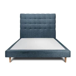 Sommeil De Plomb Lit avec tête de lit capitonnée et sommier tapissier - Lit en bois massif