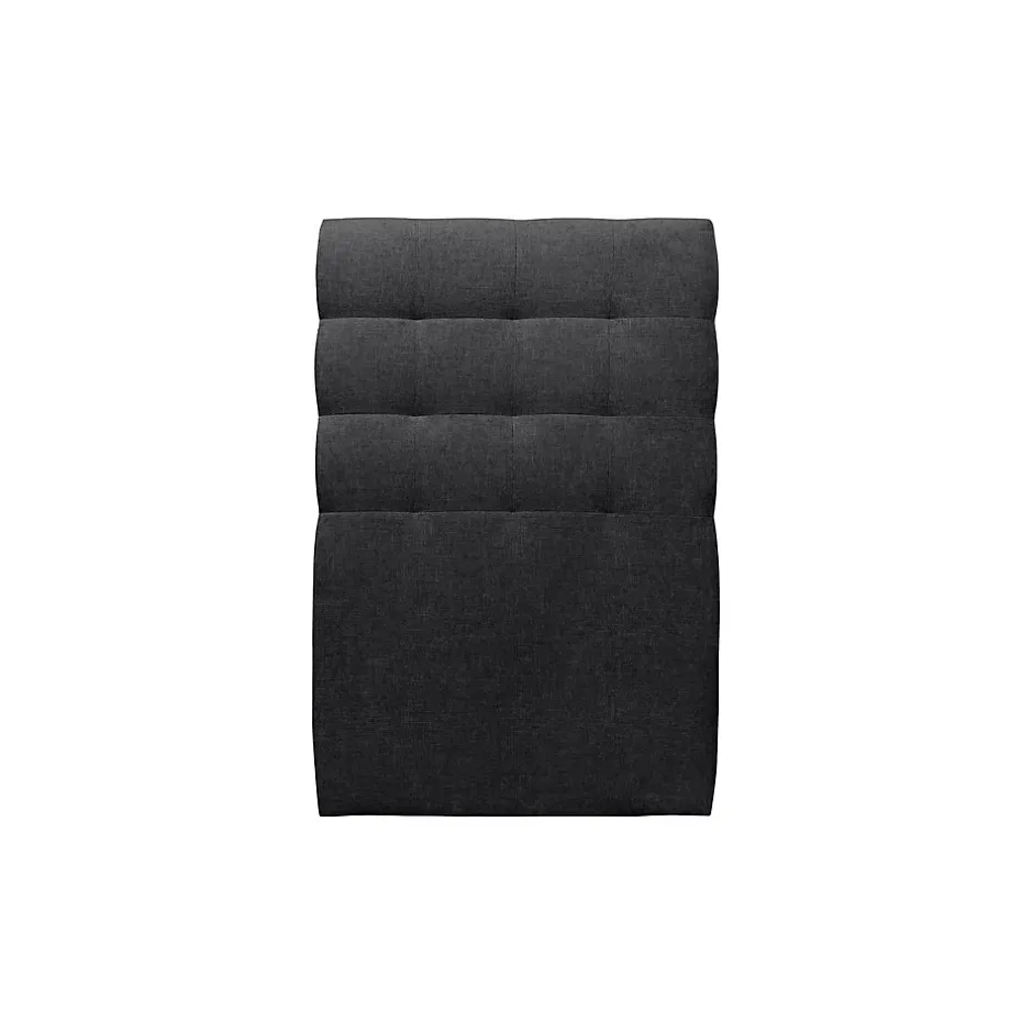 Sommeil De Plomb Lit avec tête de lit capitonnée tissu et sommier kit - Lit en bois massif