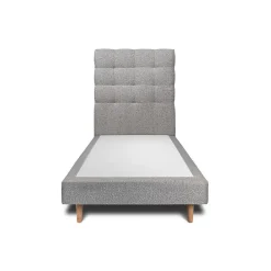 Sommeil De Plomb Lit avec tête de lit capitonnée et sommier tapissier - Lit en bois massif Sale