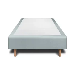 Sommeil De Plomb Lit avec tête de lit capitonnée velours et sommier - Lit en bois massif Clearance