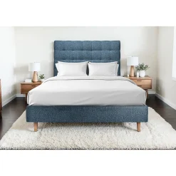 Sommeil De Plomb Lit avec tête de lit capitonnée et sommier tapissier - Lit en bois massif Best