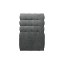 Sommeil De Plomb Lit avec tête de lit capitonnée tissu et sommier kit - Lit en bois massif