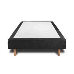 Sommeil De Plomb Lit avec tête de lit capitonnée tissu et sommier tapissier - Lit en bois massif Clearance