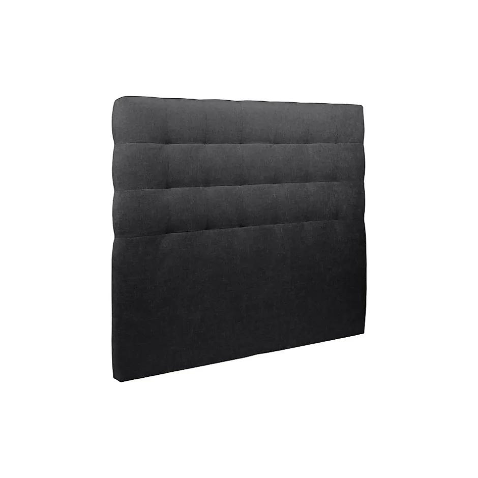 Sommeil De Plomb Lit avec tête de lit capitonnée tissu et sommier tapissier - Lit en bois massif Sale