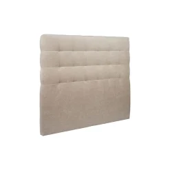 Sommeil De Plomb Lit avec tête de lit capitonnée tissu et sommier tapissier - Lit en bois massif