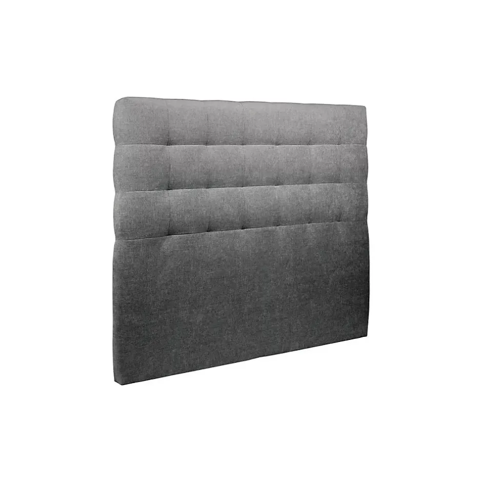 Sommeil De Plomb Lit avec tête de lit capitonnée tissu et sommier tapissier - Lit en bois massif Clearance