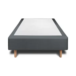 Sommeil De Plomb Lit avec tête de lit capitonnée velours et sommier - Lit en bois massif Online
