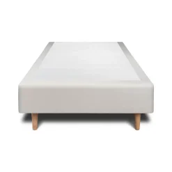 Sommeil De Plomb Lit avec tête de lit capitonnée velours et sommier - Lit en bois massif Sale