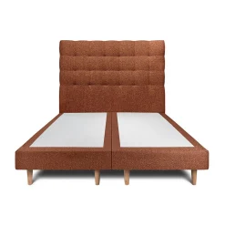 Sommeil De Plomb Lit avec tête de lit capitonnée et sommier tapissier - Lit en bois massif