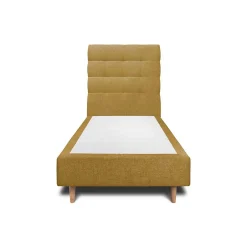 Sommeil De Plomb Lit avec tête de lit capitonnée tissu et sommier tapissier - Lit en bois massif Online