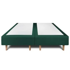 Sommeil De Plomb Lit avec tête de lit lignes velours et sommier tapissier - Lit en bois massif Sale