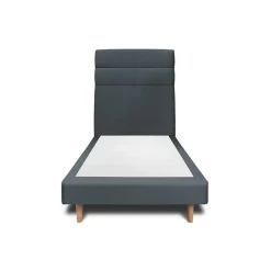 Sommeil De Plomb Lit avec tête de lit lignes velours et sommier tapissier - Lit en bois massif