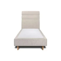 Sommeil De Plomb Lit avec tête de lit lignes tissu et sommier tapissier - Lit en bois massif Online