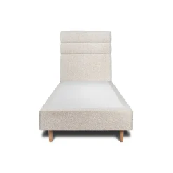 Sommeil De Plomb Lit avec tête de lit lignes bouclette et sommier tapissier - Lit en bois massif Discount