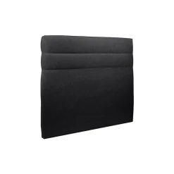 Sommeil De Plomb Lit avec tête de lit lignes tissu et sommier kit - Lit en bois massif