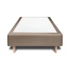 Sommeil De Plomb Lit avec tête de lit lignes velours et sommier tapissier - Lit en bois massif Best