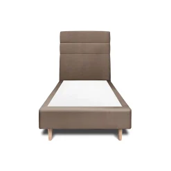 Sommeil De Plomb Lit avec tête de lit lignes velours et sommier tapissier - Lit en bois massif Best