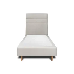 Sommeil De Plomb Lit avec tête de lit lignes velours et sommier tapissier - Lit en bois massif