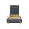 Sommeil De Plomb Lit avec tête de lit lignes velours et sommier kit - Lit en bois massif