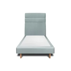 Sommeil De Plomb Lit avec tête de lit lignes velours et sommier tapissier - Lit en bois massif Clearance
