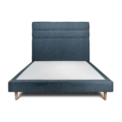 Sommeil De Plomb Lit avec tête de lit lignes bouclette et sommier tapissier - Lit en bois massif Online