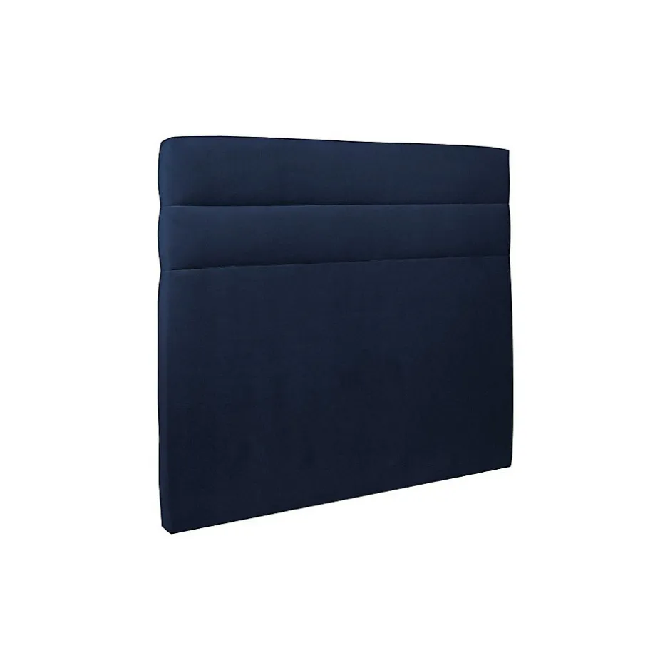 Sommeil De Plomb Lit avec tête de lit lignes velours et sommier kit - Lit en bois massif