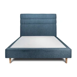 Sommeil De Plomb Lit avec tête de lit lignes bouclette et sommier tapissier - Lit en bois massif Online