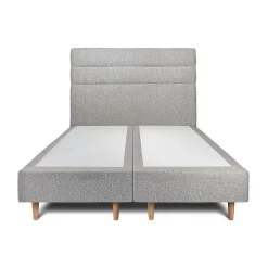 Sommeil De Plomb Lit avec tête de lit lignes bouclette et sommier tapissier - Lit en bois massif Sale