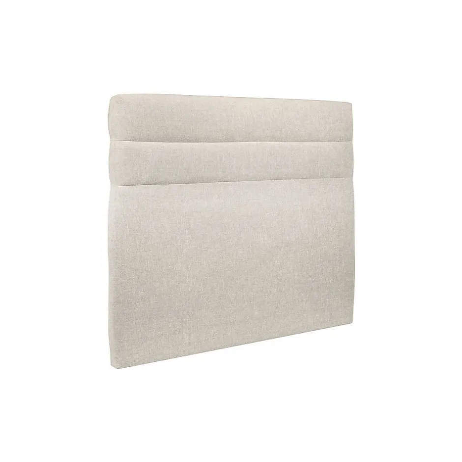 Sommeil De Plomb Lit avec tête de lit lignes tissu et sommier tapissier - Lit en bois massif