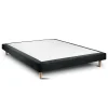 Sommeil De Plomb Lit avec tête de lit lignes bouclette et sommier tapissier - Lit en bois massif New