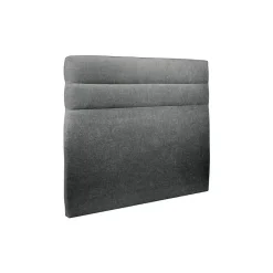 Sommeil De Plomb Lit avec tête de lit lignes tissu et sommier kit - Lit en bois massif